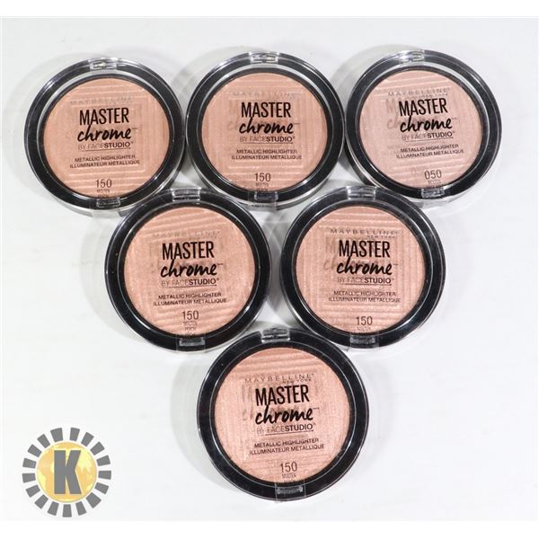 BAG OF NEW MASTER CHROME HIGHLIGHTERS