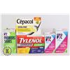 Image 1 : BAG OF PHARMACEUTICAL MEDICINES INCLUDES TYLENOL
