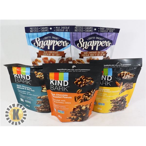 PACKS OF PRETZELS & GRANOLA BARS