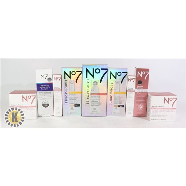 BAG OF NEW No7 SKIN CARE PRODUCTS