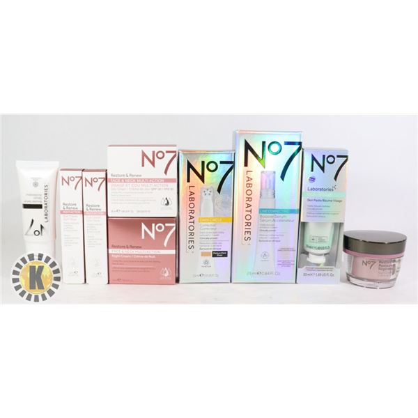 BAG OF NEW No7 SKIN CARE PRODUCTS