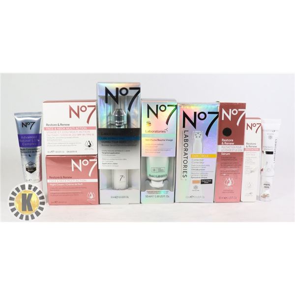 BAG OF NEW No7 SKIN CARE PRODUCTS