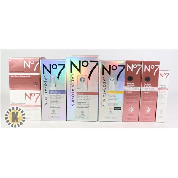 BAG OF NEW No7 SKIN CARE PRODUCTS