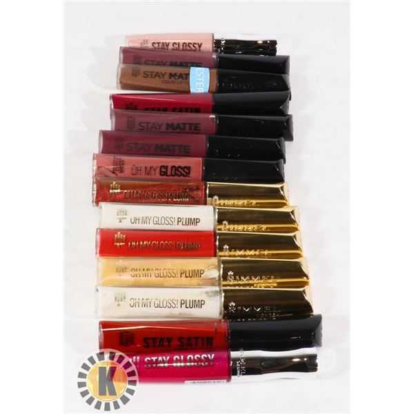 ASSORTED BAG OF NEW RIMMEL COSMETIC LIP COLOR