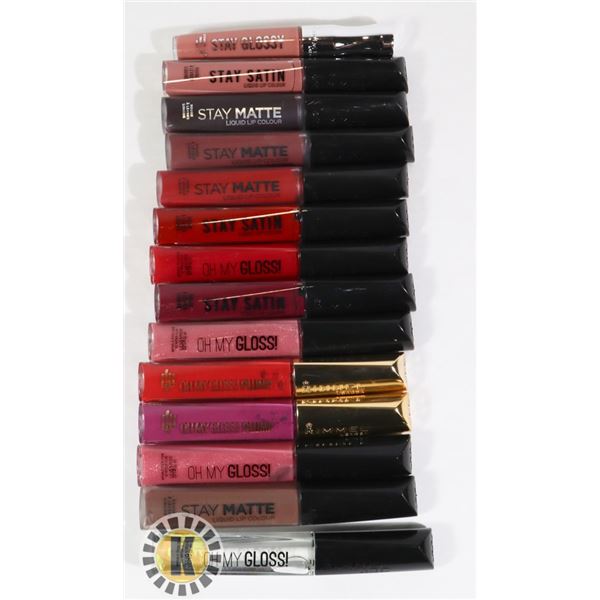 ASSORTED BAG OF NEW RIMMEL COSMETIC LIP COLOR