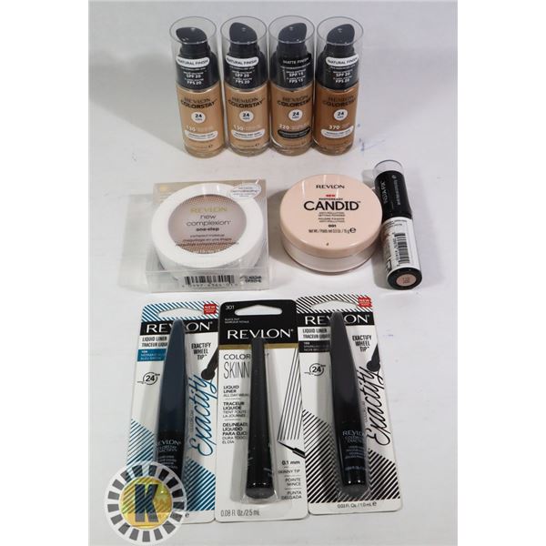 BAG OF ASSORTED NEW REVLON MAKE UP ITEMS