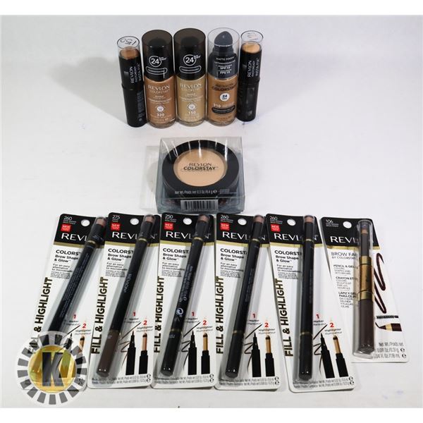 BAG OF ASSORTED NEW REVLON MAKE UP ITEMS
