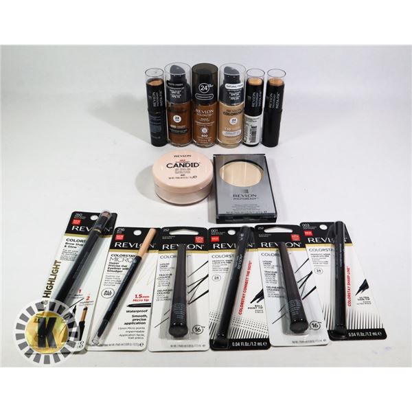 BAG OF ASSORTED NEW REVLON MAKE UP ITEMS