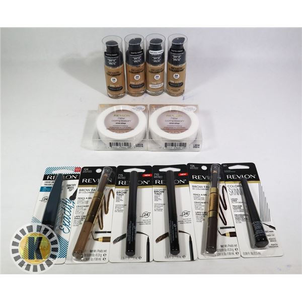 BAG OF ASSORTED NEW REVLON MAKE UP ITEMS