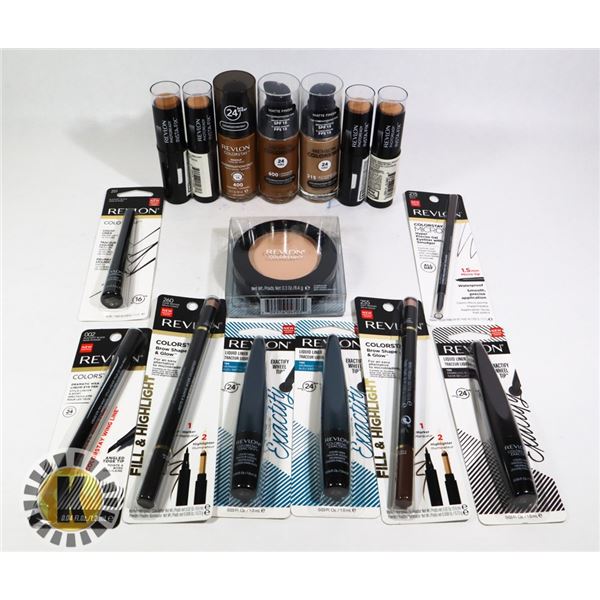 BAG OF ASSORTED NEW REVLON MAKE UP ITEMS