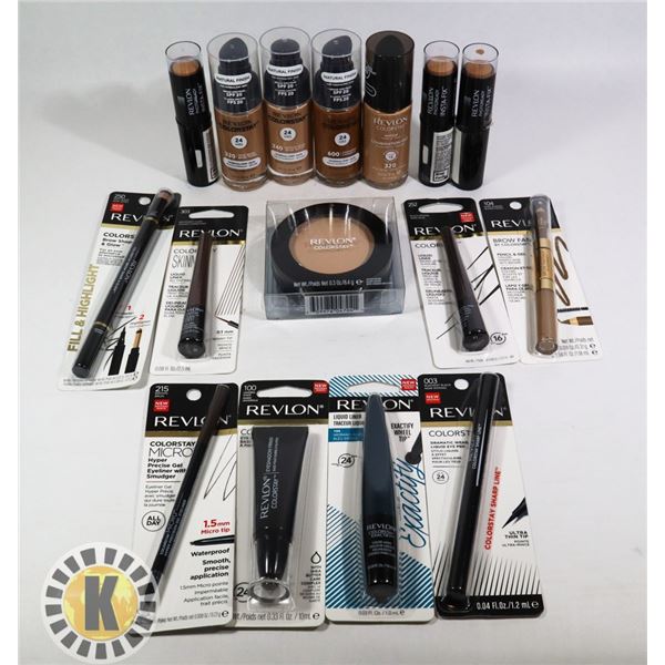 BAG OF ASSORTED NEW REVLON MAKE UP ITEMS