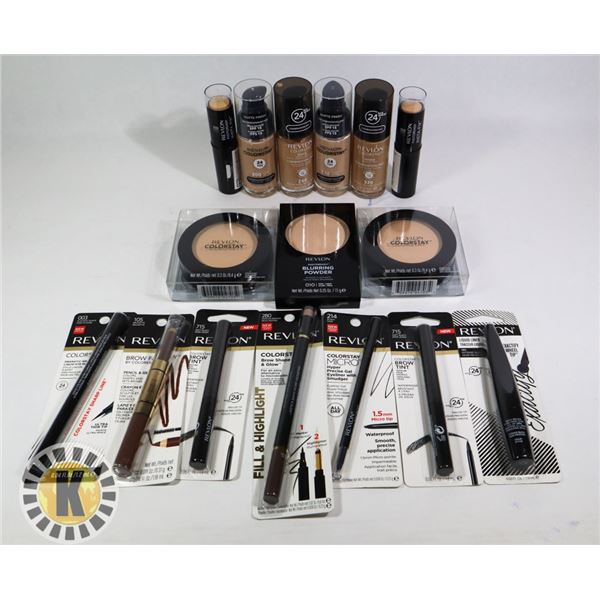 BAG OF ASSORTED NEW REVLON MAKE UP ITEMS