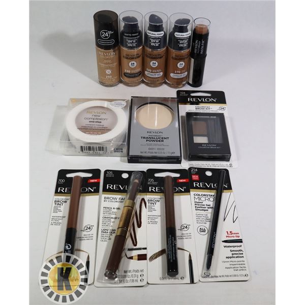 BAG OF ASSORTED NEW REVLON MAKE UP ITEMS