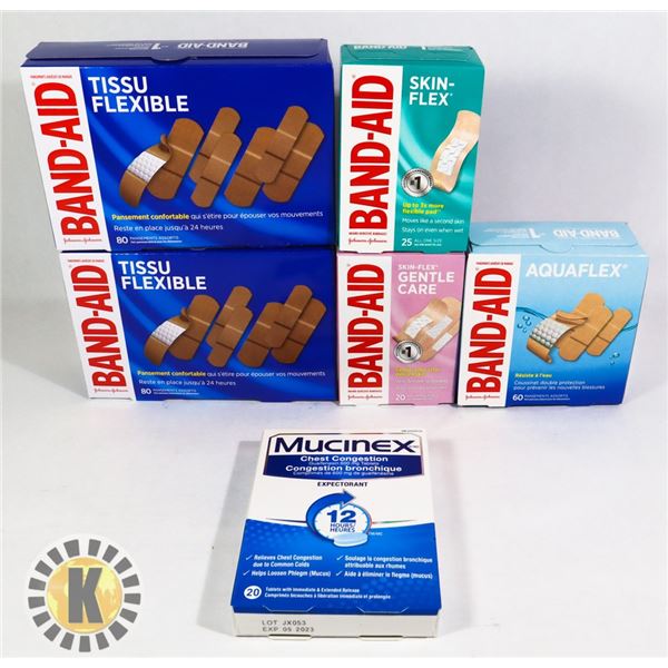 BAG OF BAND-AID & COLD MEDICINE