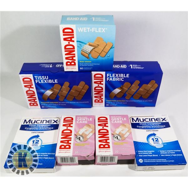 BAG OF BAND-AID & COLD MEDICINE