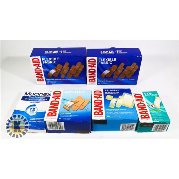 BAG OF BAND-AID & COLD MEDICINE