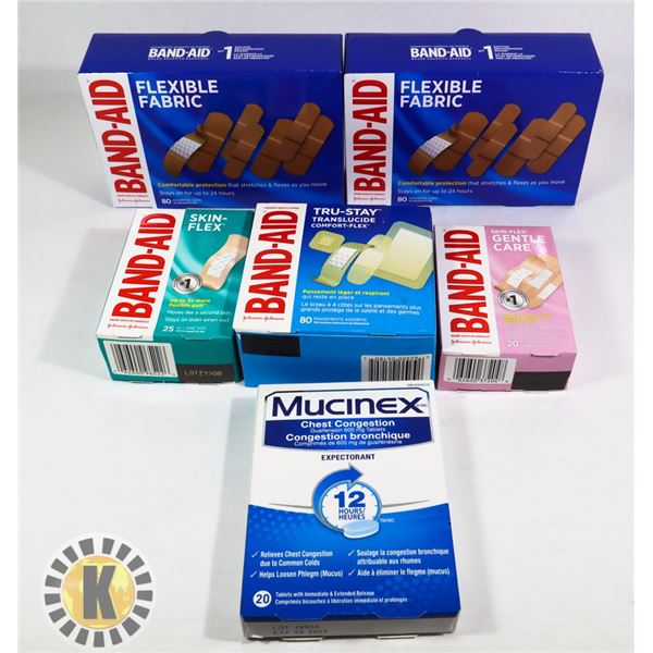 BAG OF BAND-AID & COLD MEDICINE