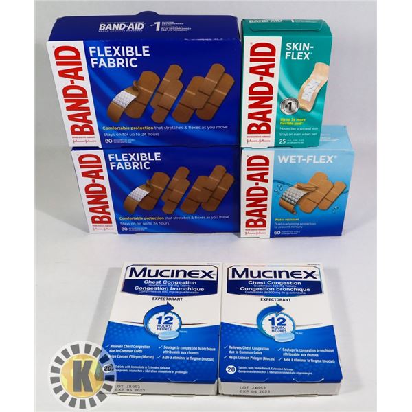 BAG OF BAND-AID & COLD MEDICINE