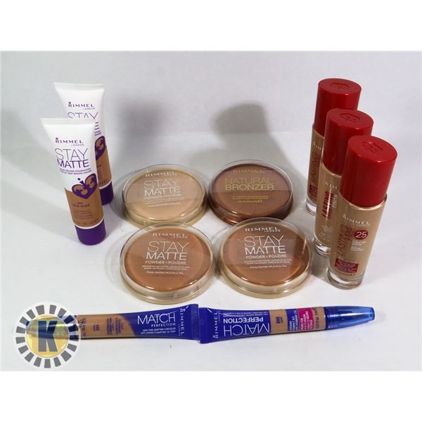 BAG OF ASSORTED NEW RIMMEL COSMETIC ITEMS