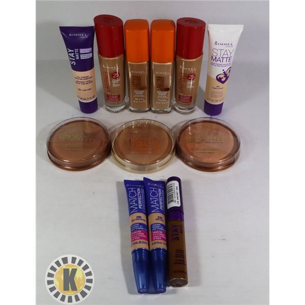 BAG OF ASSORTED NEW RIMMEL COSMETIC ITEMS