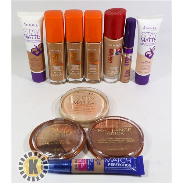 BAG OF ASSORTED NEW RIMMEL COSMETIC ITEMS