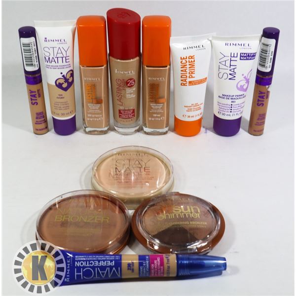 BAG OF ASSORTED NEW RIMMEL COSMETIC ITEMS