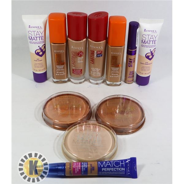 BAG OF ASSORTED NEW RIMMEL COSMETIC ITEMS