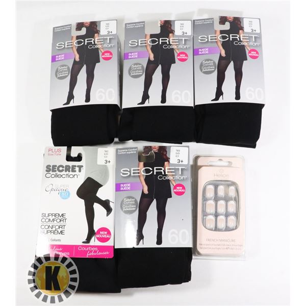 SECRET COLLECTION PLUS SIZE HIGH NYLONS AND NAILS