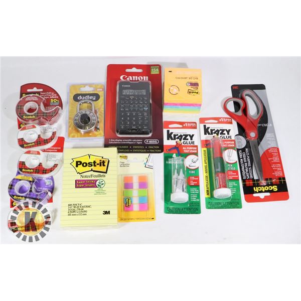 BAG OF NEW SCHOOL SUPPLIES