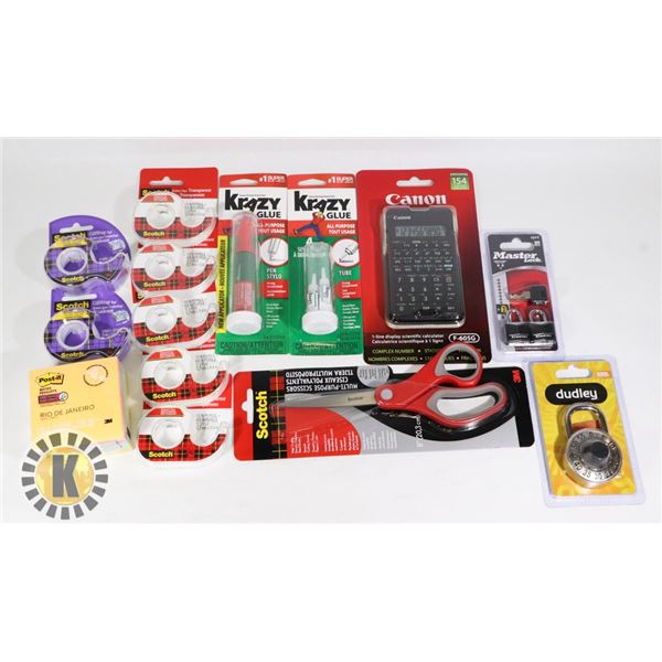 BAG OF NEW SCHOOL SUPPLIES