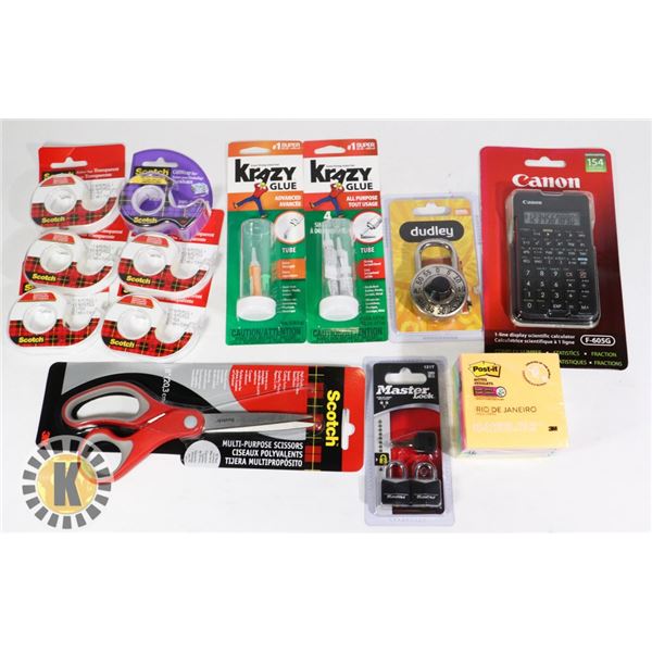 BAG OF NEW SCHOOL SUPPLIES