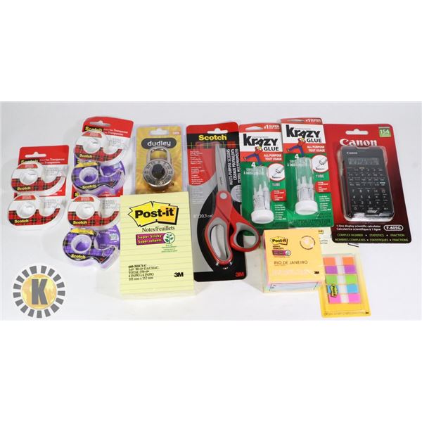 BAG OF NEW SCHOOL SUPPLIES