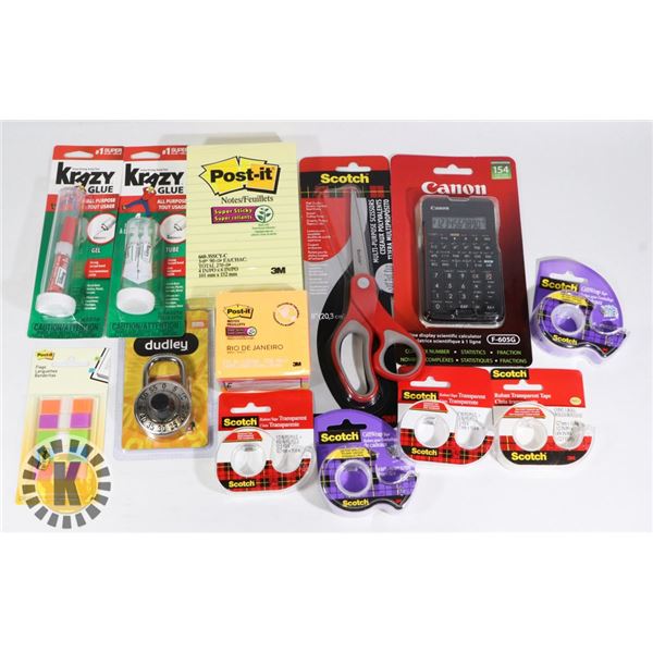 BAG OF NEW SCHOOL SUPPLIES