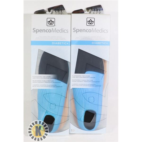 SPENCO MEDICS DIABETIC+ REPLACEMENT INSOLES