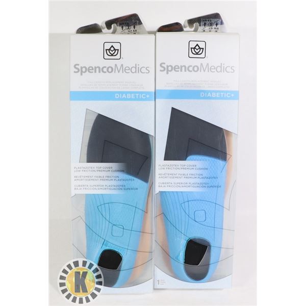 SPENCO MEDICS DIABETIC+ REPLACEMENT INSOLES