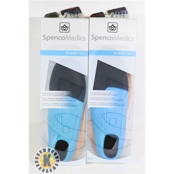 SPENCO MEDICS DIABETIC+ REPLACEMENT INSOLES