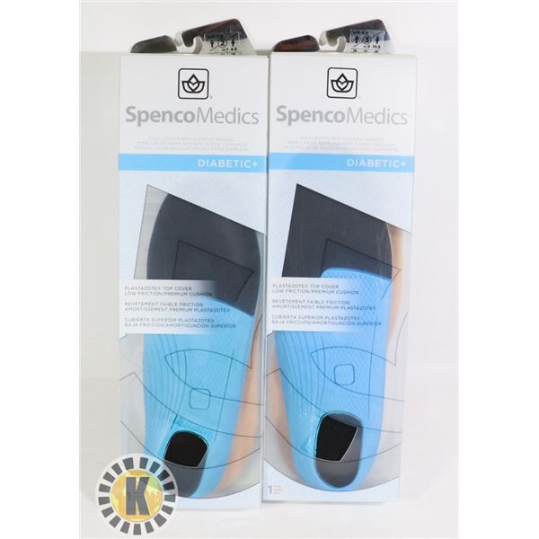SPENCO MEDICS DIABETIC+ REPLACEMENT INSOLES