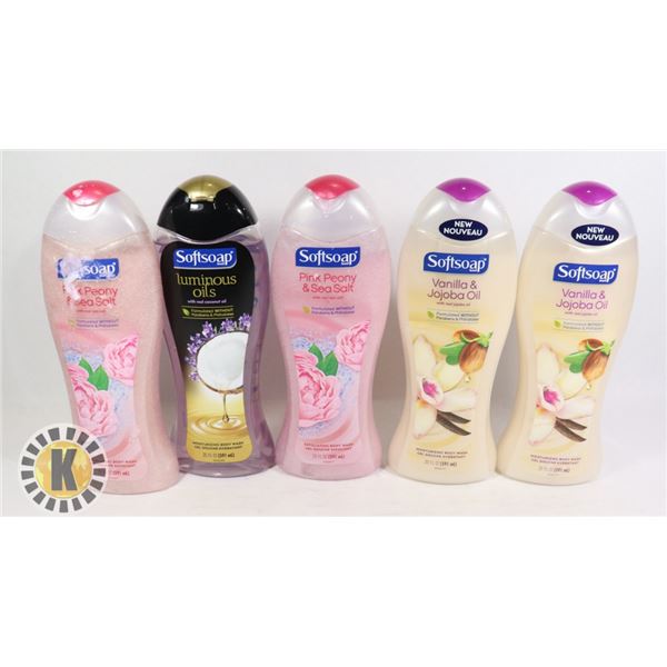 BAG OF ASSORTED SOFT SOAP BODY WASH