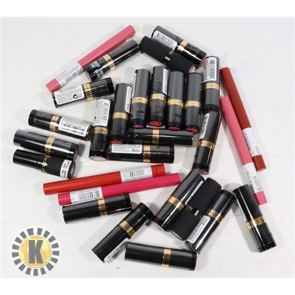 BAG OF REVLON & MAYBELLINE LIP STICK & INK CRAYON