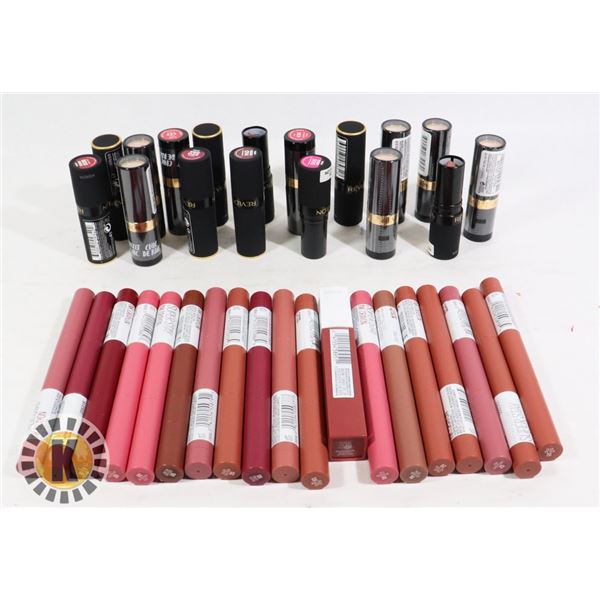 BAG OF REVLON & MAYBELLINE LIP STICK & INK CRAYON