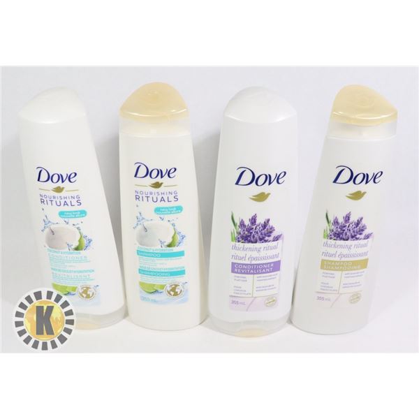 BAG OF ASSORTED DOVE HAIR PRODUCT