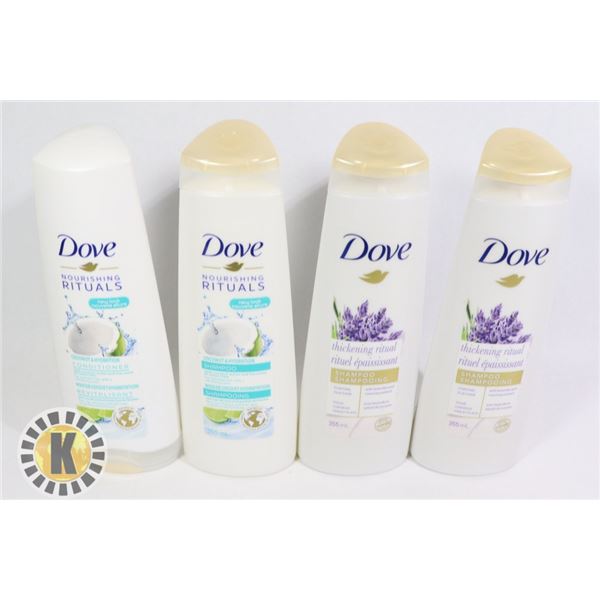 BAG OF ASSORTED DOVE HAIR PRODUCT