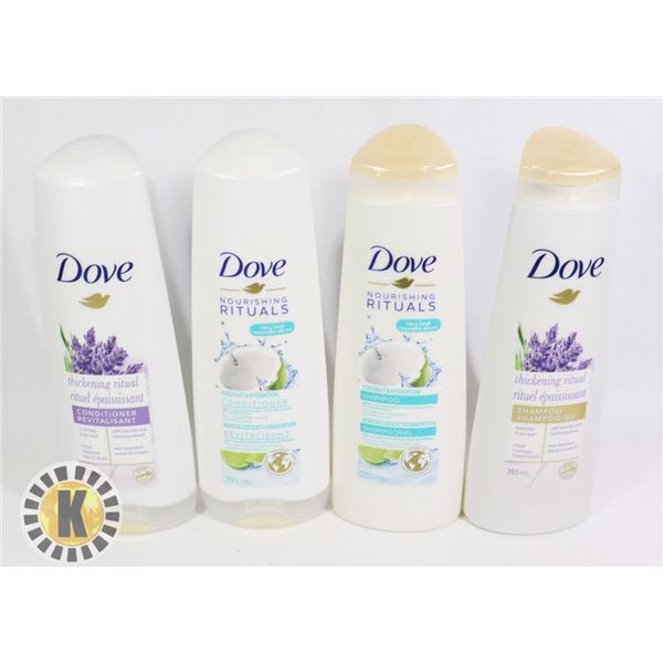 BAG OF ASSORTED DOVE HAIR PRODUCT