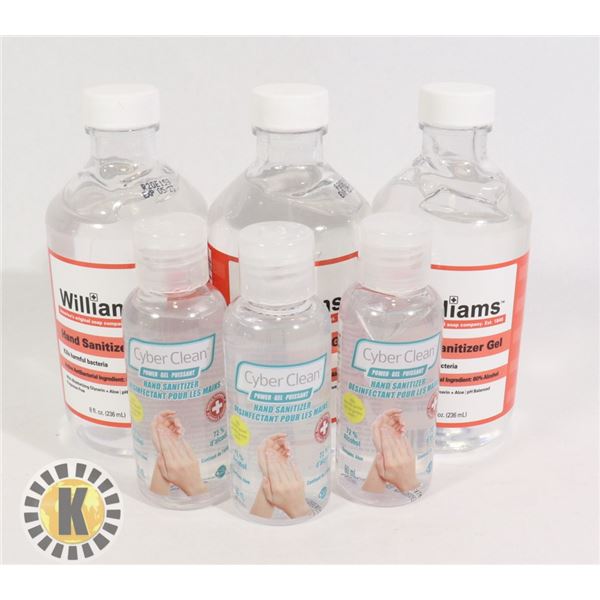 BAG OF WILLIAM & MEDICORE HAND SANITIZER GEL