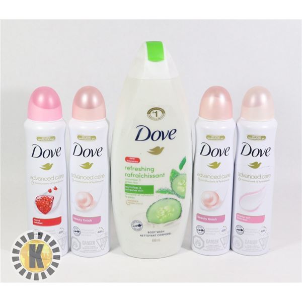 DOVE SPRAY MOISTURIZER AND BODY WASH