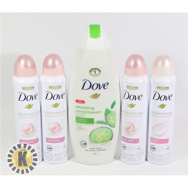 DOVE SPRAY MOISTURIZER AND BODY WASH