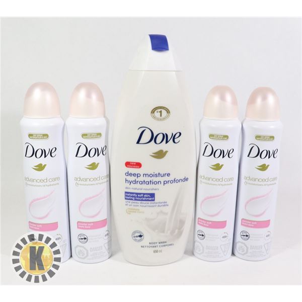 DOVE SPRAY MOISTURIZER AND BODY WASH