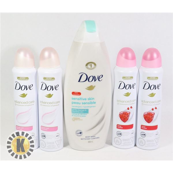 DOVE SPRAY MOISTURIZER AND BODY WASH