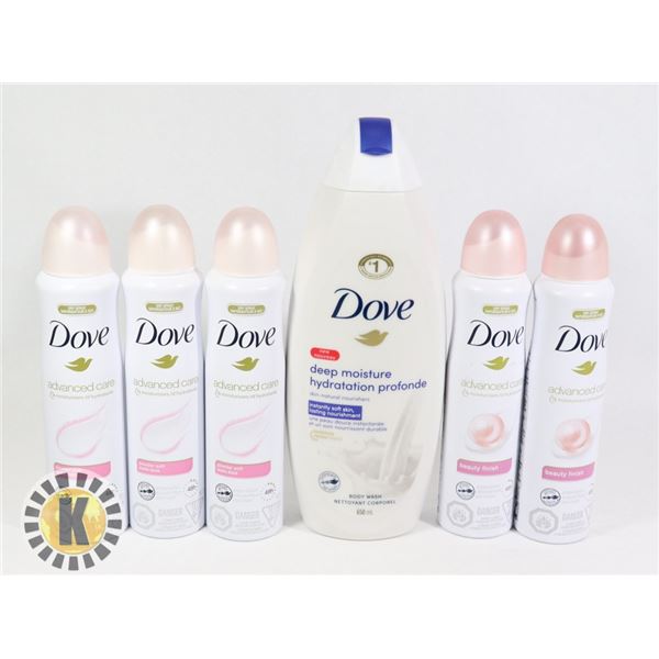 DOVE SPRAY MOISTURIZER AND BODY WASH