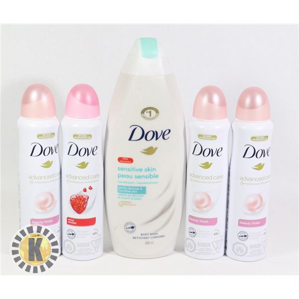 DOVE SPRAY MOISTURIZER AND BODY WASH